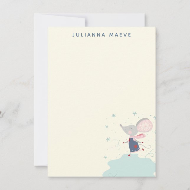 Tarjeta Pequeña Festividad de patinaje aéreo para ratones de ratón (Anverso)