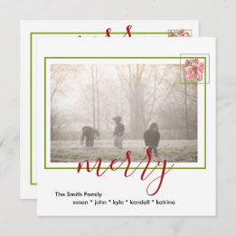 Tarjeta Pequeña Festividad moderna de moras rojas venecianas con p