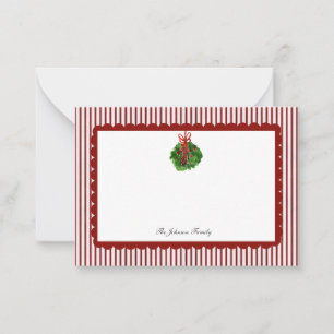 Tarjeta Pequeña Festividad roja que tira a los Navidades de tiras