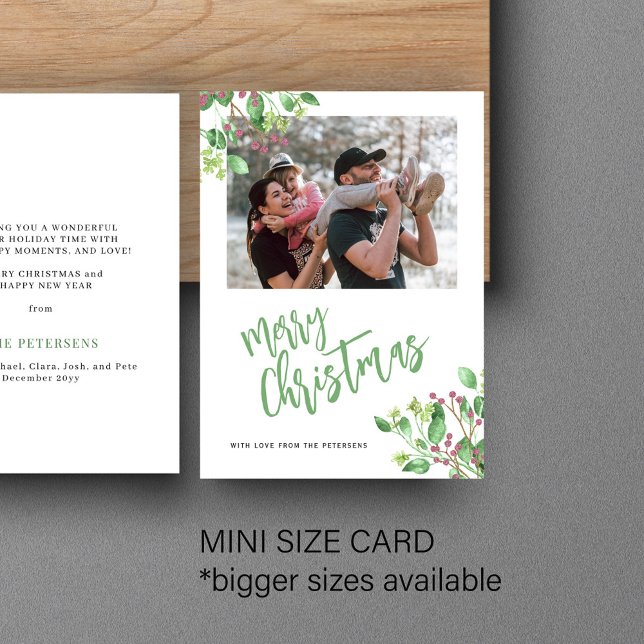 Tarjeta Pequeña Festividad verde de la foto de Budget Merry Christ (Subido por el creador)