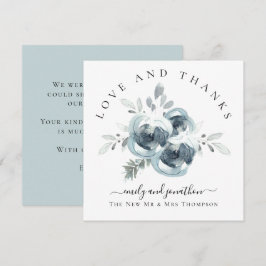 Tarjeta Pequeña Festividades Florales Gracias Boda de Nombres