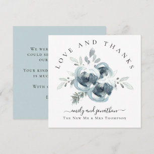 Tarjeta Pequeña Festividades Florales Gracias Boda de Nombres