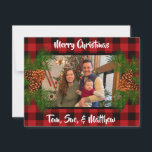 Tarjeta Pequeña Festividades Navidades rojas chapa negra hojas hol<br><div class="desc">Tarjeta de saludo de vacaciones de personalizable - añade tu propia foto, texto de personalizable también Para empezar a cambiar nombres y detalles de eventos, haz clic en "Personalizar esta plantilla" y edita la redacción en los cuadros de plantilla. Para acceder a las herramientas de edición más avanzadas, desplácese hasta...</div>