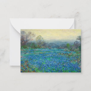 Tarjeta Pequeña Field of Bluebonnets, 1918-1920 by Julian Onderdon