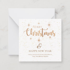 Tarjeta Pequeña Fiesta corporativa Feliz Navidad Feliz Año Nuevo