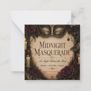 Tarjeta Pequeña Fiesta de Cena de Halloween Gótico Elegante