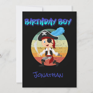Tarjeta Pequeña fiesta de cumpleaños de piratas para niños