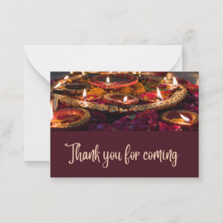 Tarjeta Pequeña Fiesta de Diwali - Gracias por venir