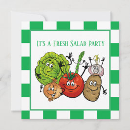 Tarjeta Pequeña fiesta de ensalada fresca añadir información