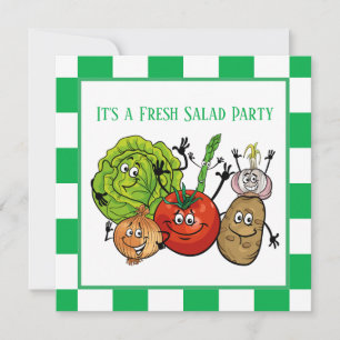 Tarjeta Pequeña fiesta de ensalada fresca añadir información
