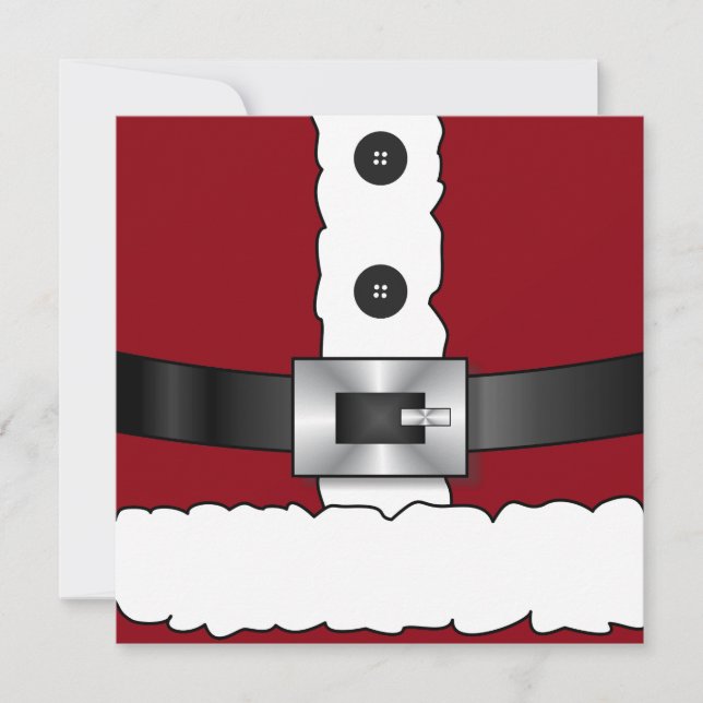 Tarjeta Pequeña fiesta de Navidad vacaciones Santa Claus (Anverso)