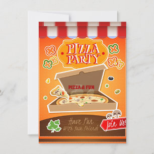 Tarjeta Pequeña Fiesta de Pizza