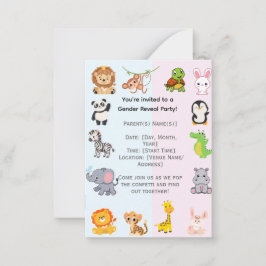 Tarjeta Pequeña Fiesta de Revelación de Género