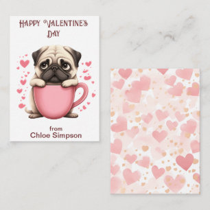Tarjeta Pequeña Fiesta de San Valentín de un niño de pura porquerí