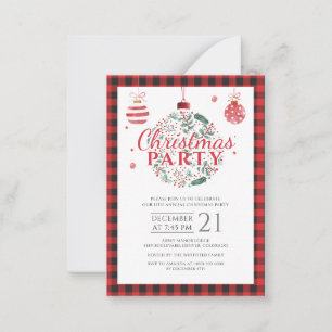 Tarjeta Pequeña Fiesta de vacaciones de Navidades de búfalo de Lum