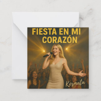 Tarjeta Pequeña Fiesta en mi corazón - Kuvert