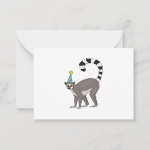 Tarjeta Pequeña Fiesta Lemur