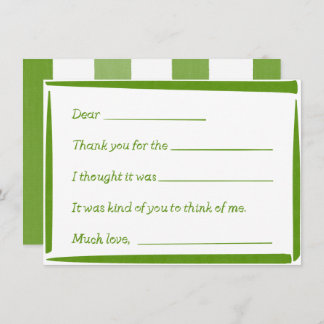 Tarjeta Pequeña Fill-In-The-Blank "Handwritten" Thank You Notes