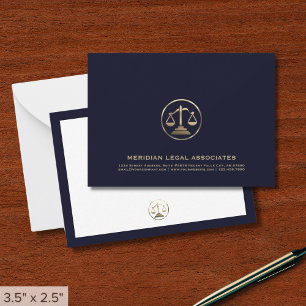 Tarjeta Pequeña Firma de Derecho Personalizada