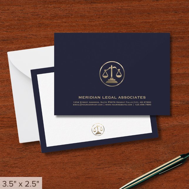 Tarjeta Pequeña Firma de Derecho Personalizada (Subido por el creador)