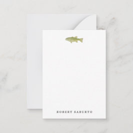 Tarjeta Pequeña Fish Flat Note Card