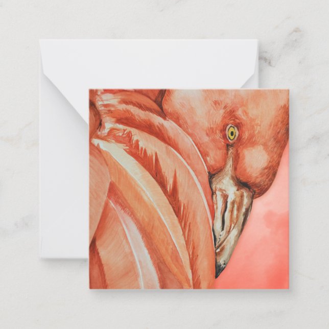 Tarjeta Pequeña Flamingo (Anverso)
