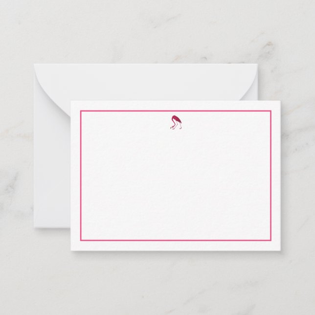 Tarjeta Pequeña Flamingo clásico (Anverso)