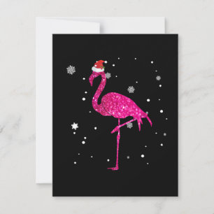Tarjeta Pequeña Flamingo Esencial de Navidad