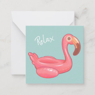 Tarjeta Pequeña Flamingo Float