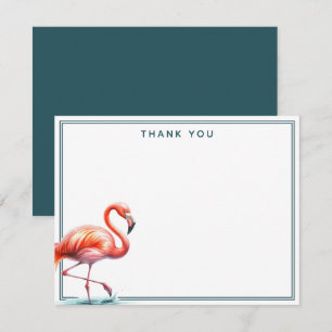 Tarjeta Pequeña Flamingo Watercolor Gracias