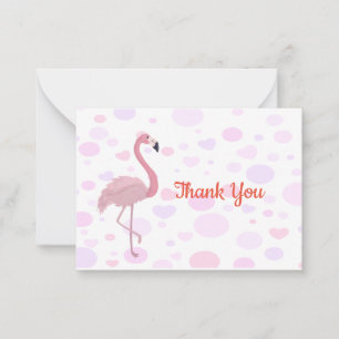 Tarjeta Pequeña Flamingo Zigzag Gracias Cartas