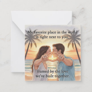 Tarjeta Pequeña Flat Note Card