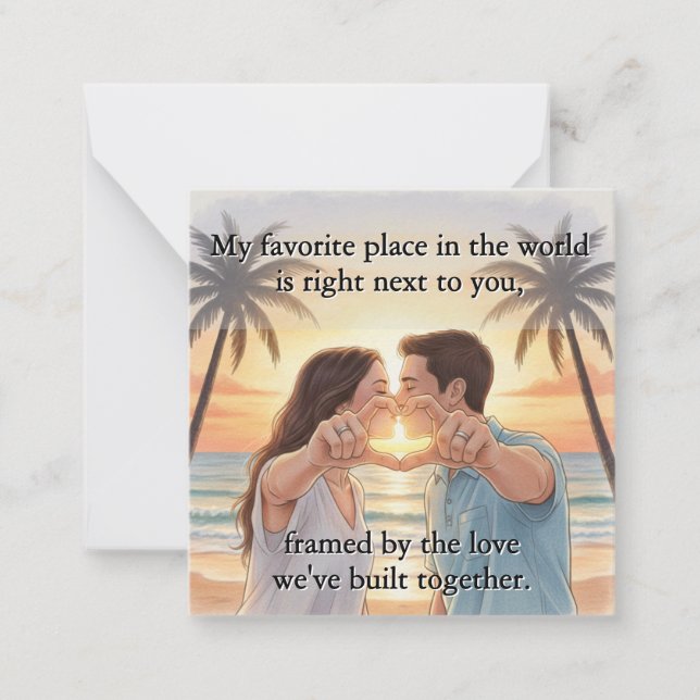 Tarjeta Pequeña Flat Note Card (Anverso)