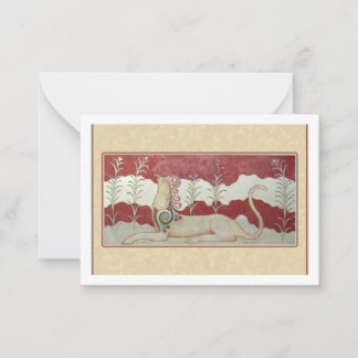 Tarjeta Pequeña Flat Note Card with Minoan Grifon