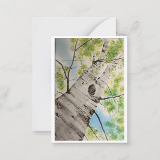 Tarjeta Pequeña Flat Note Card with Original Watercolor 
