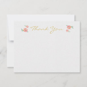 Tarjeta Pequeña Flor acuarela Gracias Cartas