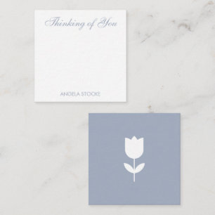 Tarjeta Pequeña Flor Blanca Polvorienta Personalizada