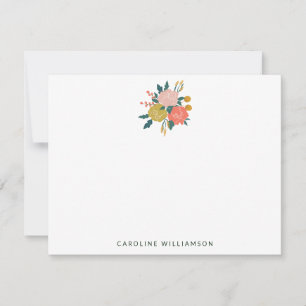 Tarjeta Pequeña Flor Botánica Simple Cute Boho Personalizada