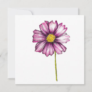 Tarjeta Pequeña Flor Cosmos