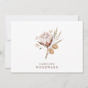Tarjeta Pequeña Flor de boho rústico