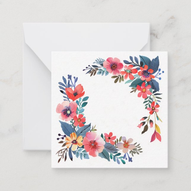 Tarjeta Pequeña Flor de flores de jardín brillante (Anverso)