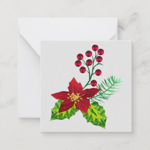 Tarjeta Pequeña Flor de Nochebuena