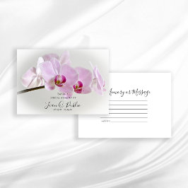 Tarjeta Pequeña Flor de orquídea rosa comparte un funeral de memor