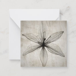 Tarjeta Pequeña Flor de rayos X de una sola época