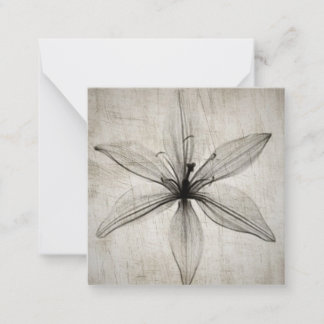 Tarjeta Pequeña Flor de rayos X de una sola época