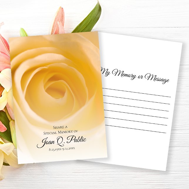 Tarjeta Pequeña Flor de rosa blanca comparte un funeral de memoria (Subido por el creador)