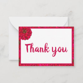 Tarjeta Pequeña Flor de Zinnia