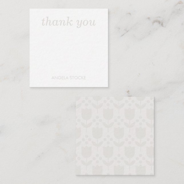 Tarjeta Pequeña Flor personalizada retro (Anverso / Reverso)