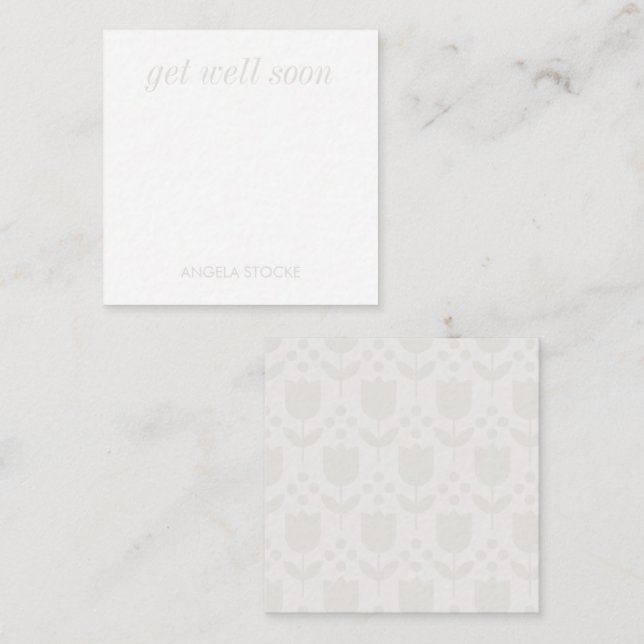 Tarjeta Pequeña Flor Retro Personalizada (Anverso / Reverso)