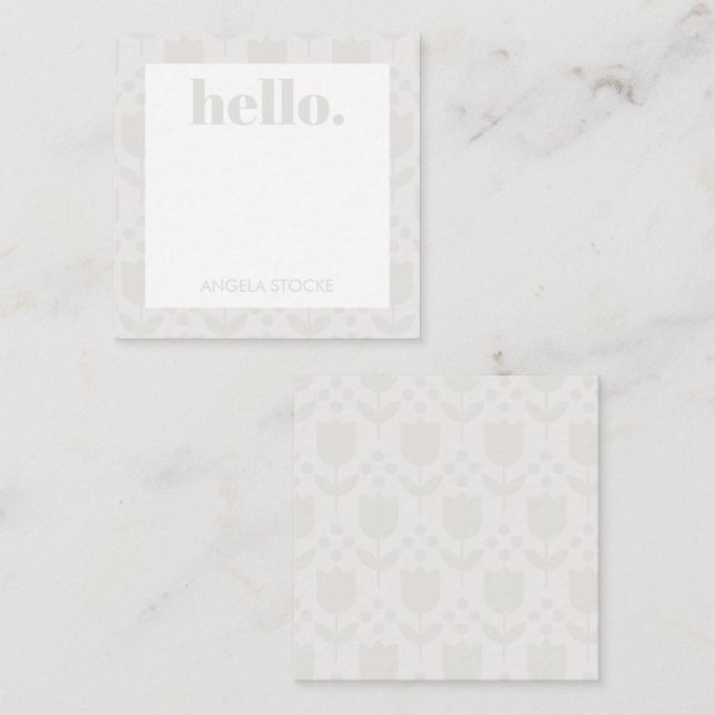 Tarjeta Pequeña Flor Retró Personalizada (Anverso / Reverso)